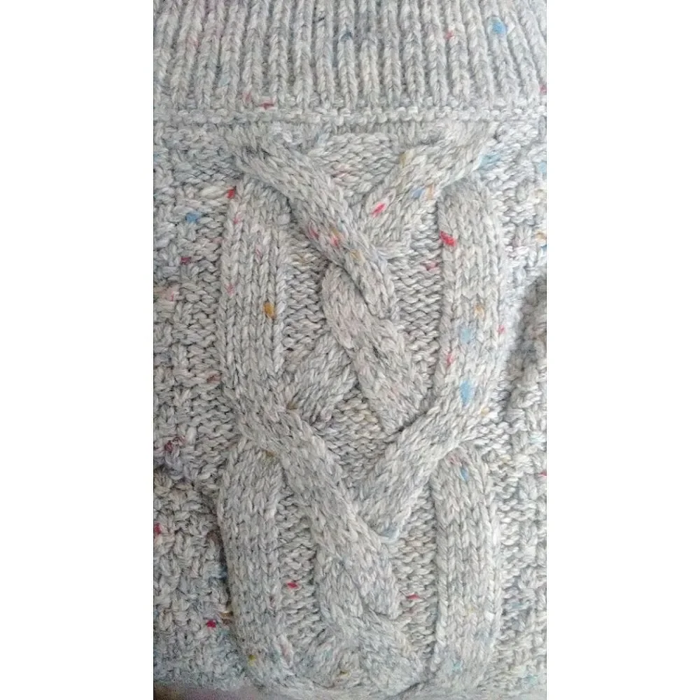 New! TOMMY HILFIGER Women's Cable-Knit Chunky Gray Sweater Size 2XL XXL